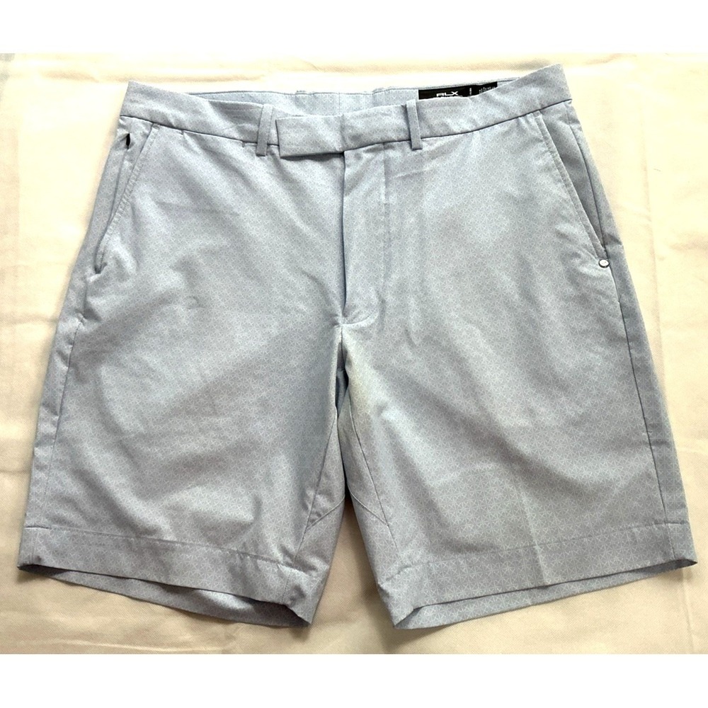 RLX Ralph Lauren Golf Shorts Mens 34 Blue Crossed Golf Tees Performance